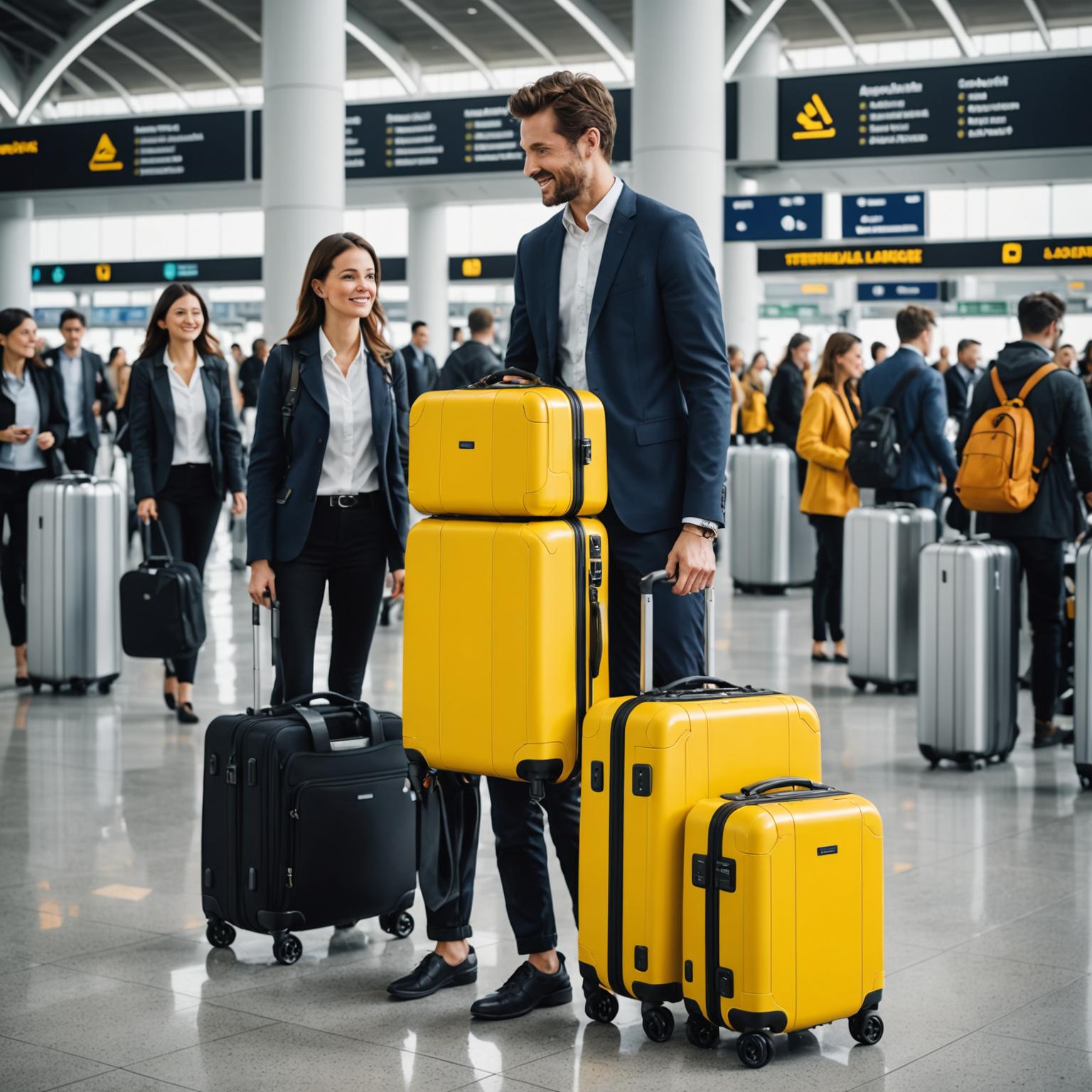 Yellow Modular Smart Luggage: Modern Travel Redefined