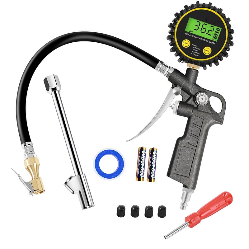Tire Inflator With Gauge