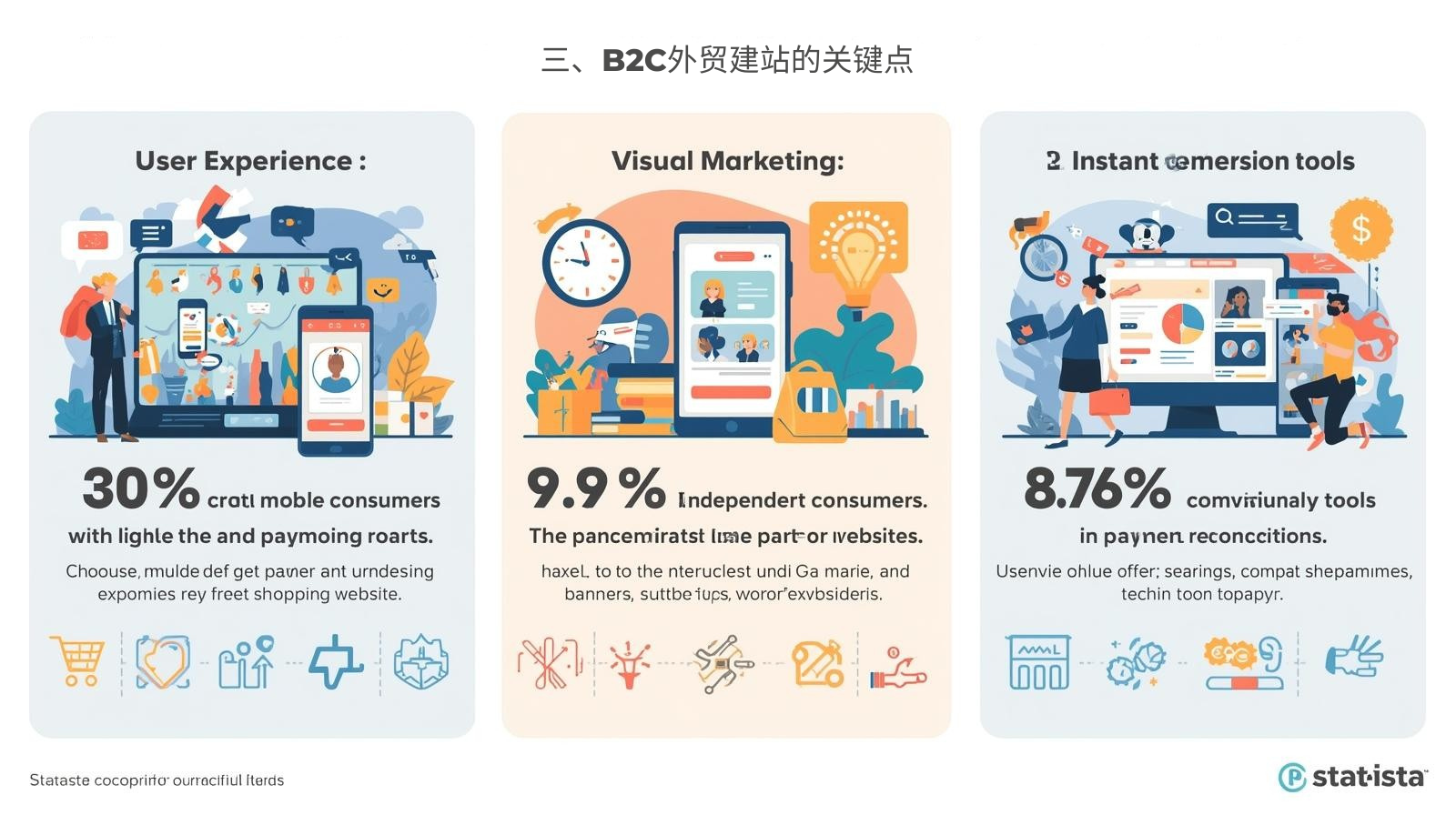 三、B2C外贸建站的关键点