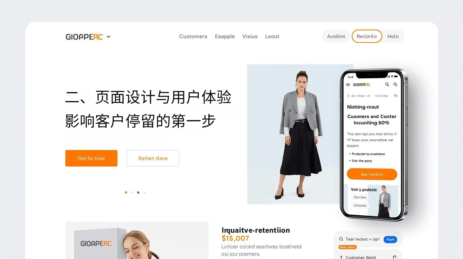 二、页面设计与用户体验：影响客户停留的第一步