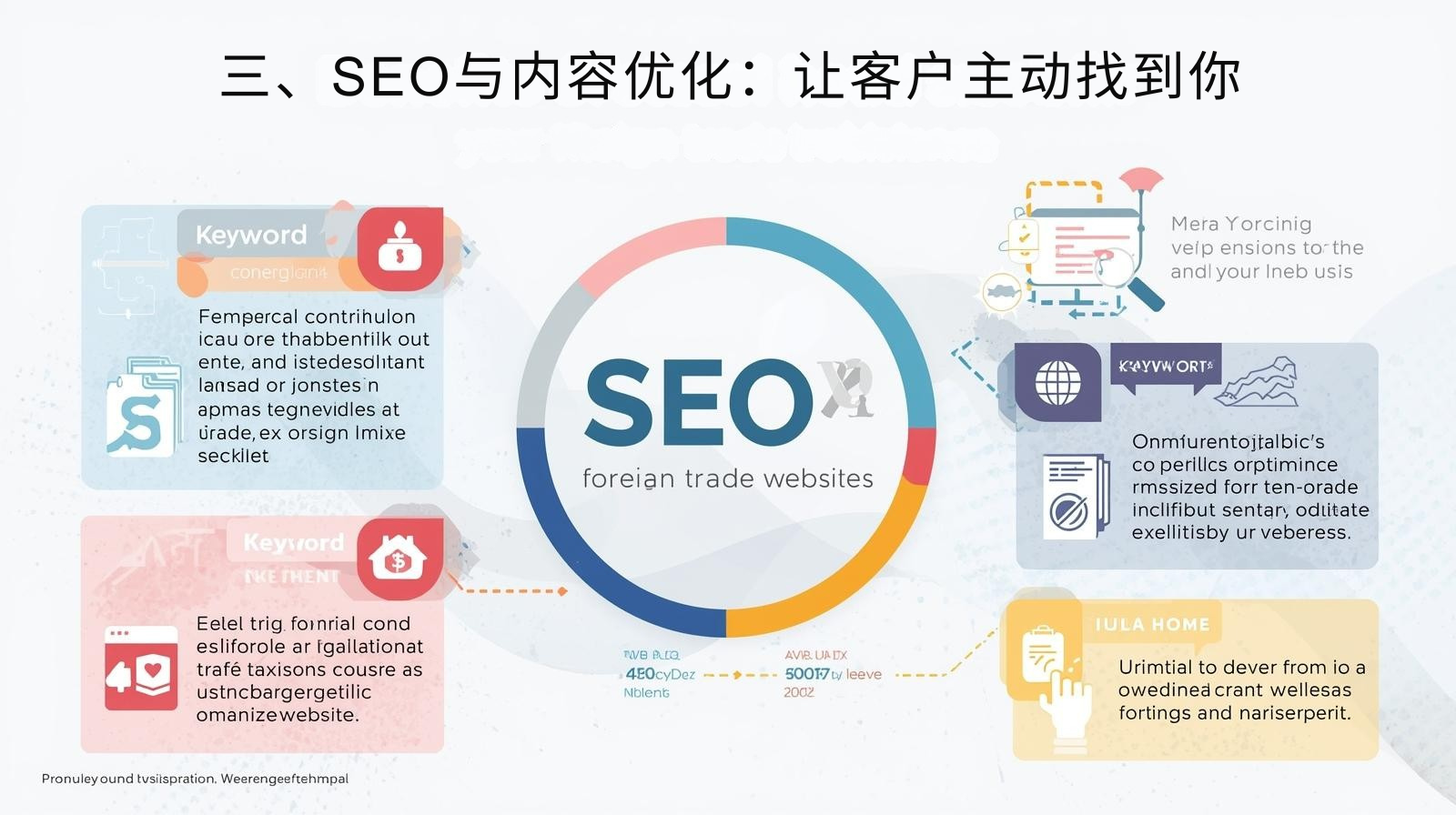 三、SEO与内容优化：让客户主动找到你
